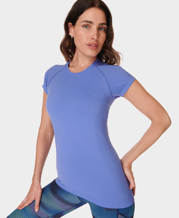 Athlete Seamless Workout T-shi Sb6546 Cornflower-Blue