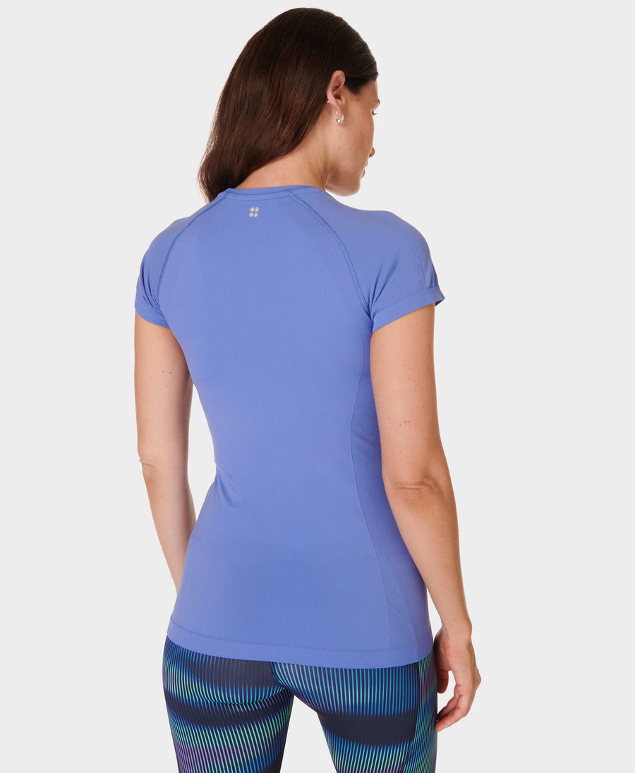 Athlete Seamless Workout T-shi Sb6546 Cornflower-Blue