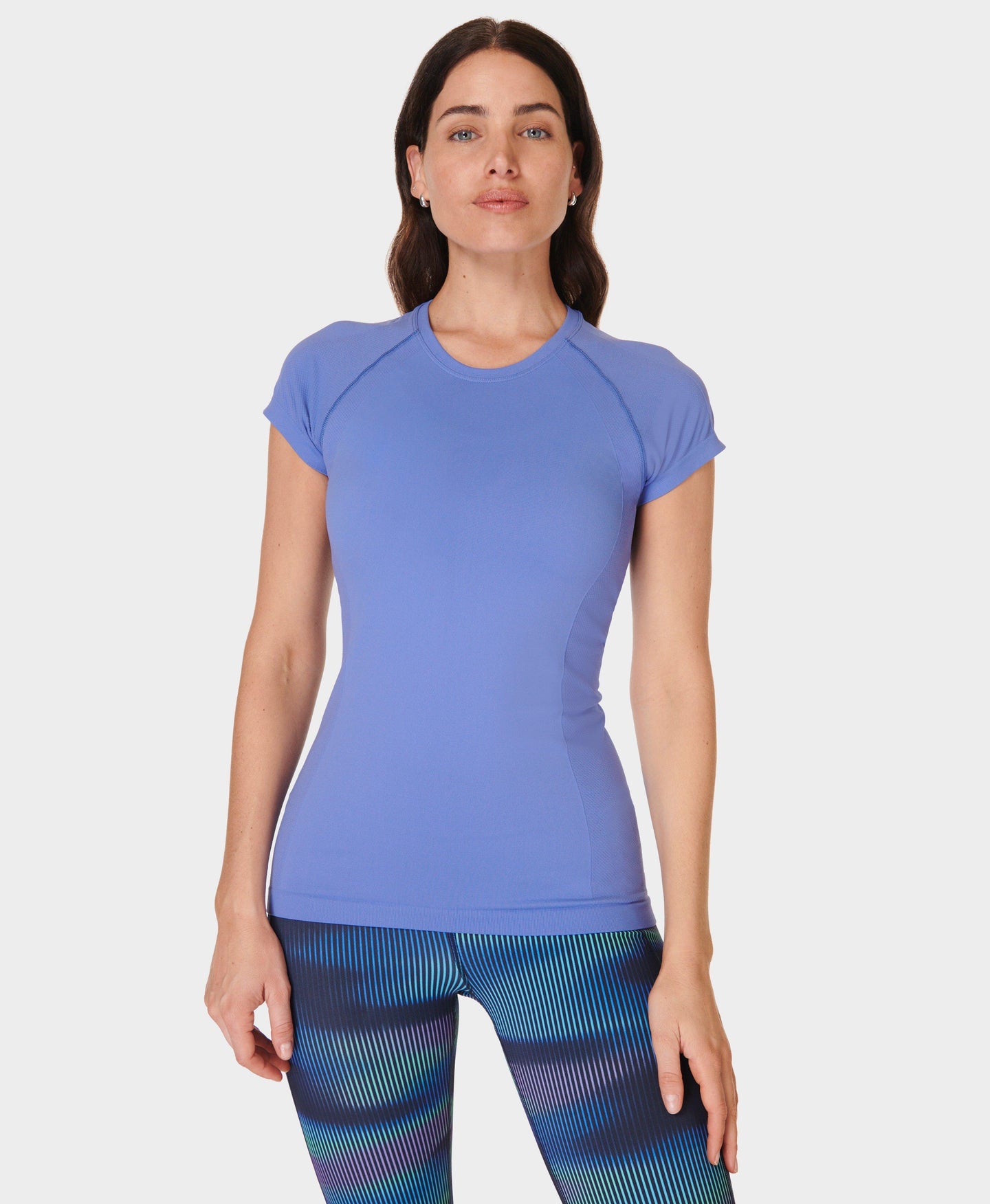 Athlete Seamless Workout T-shi Sb6546 Cornflower-Blue