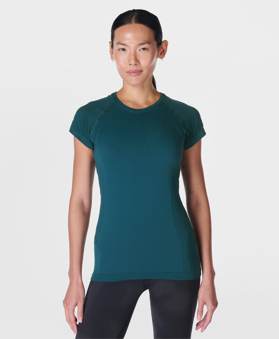 Athlete Seamless Workout T-shi Sb6546 Deep-Green