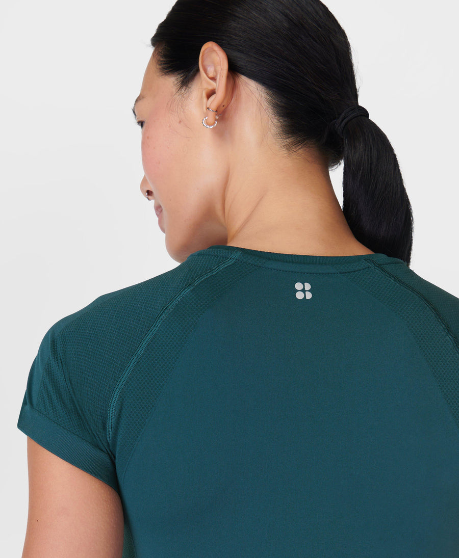 Athlete Seamless Workout T-shi Sb6546 Deep-Green