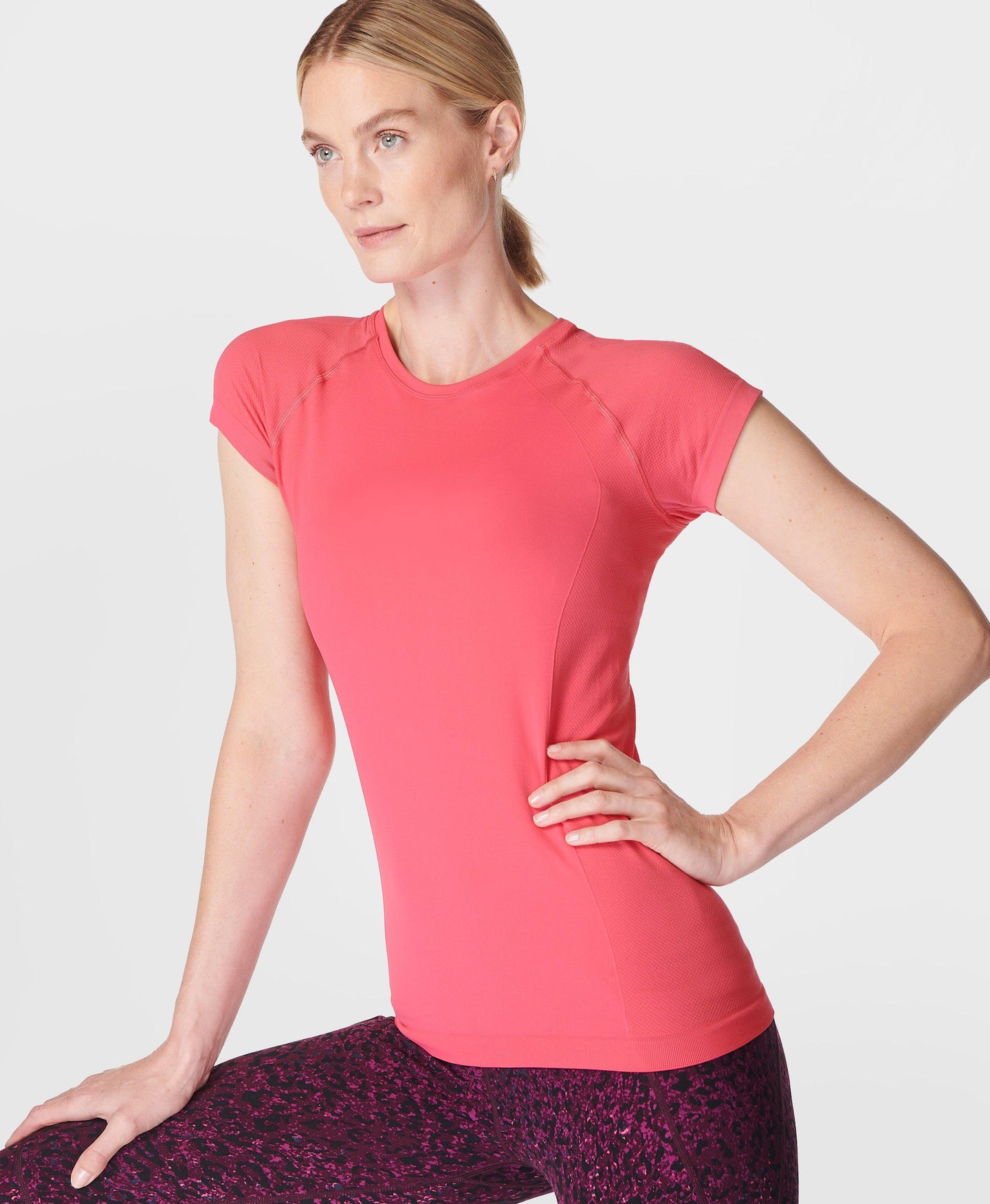 Athlete Seamless Workout T-shi Sb6546 Sweet-Pink