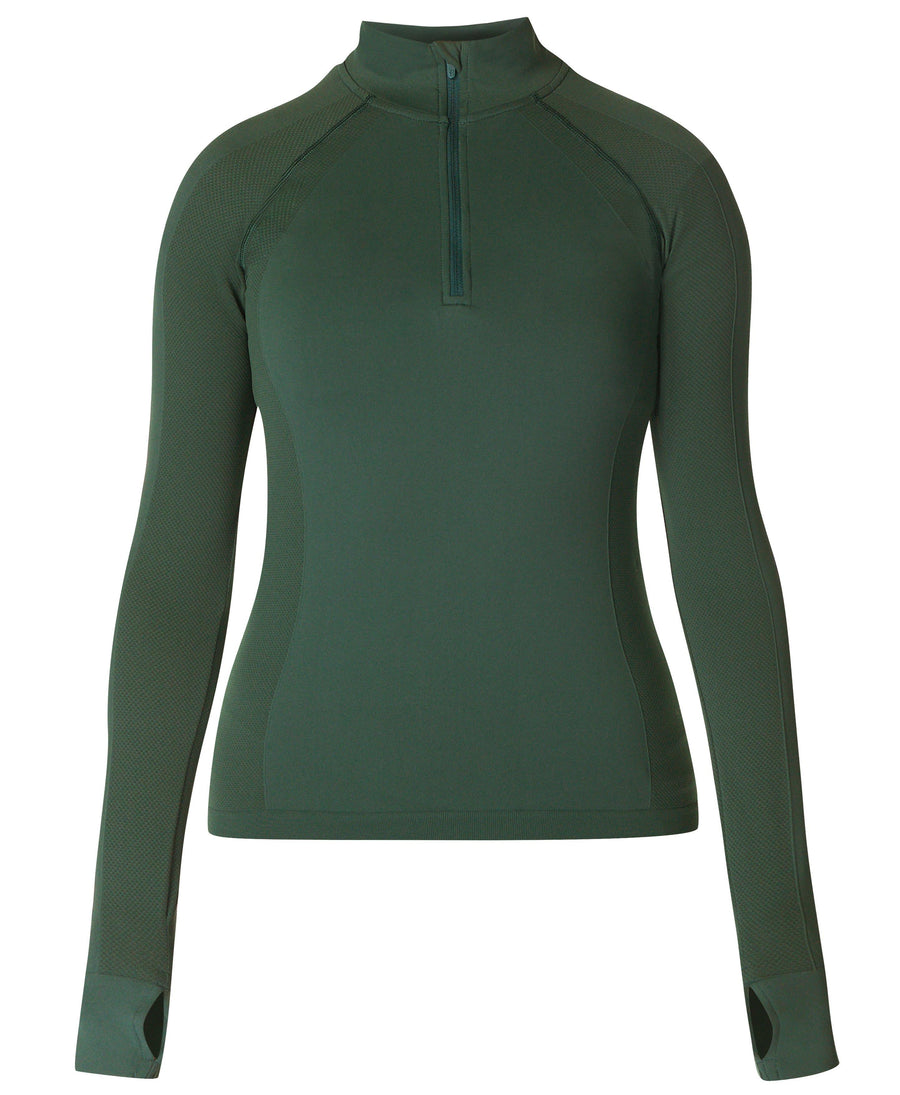 Athlete Seamless Half Zip Long Sb6548 Trek-Green