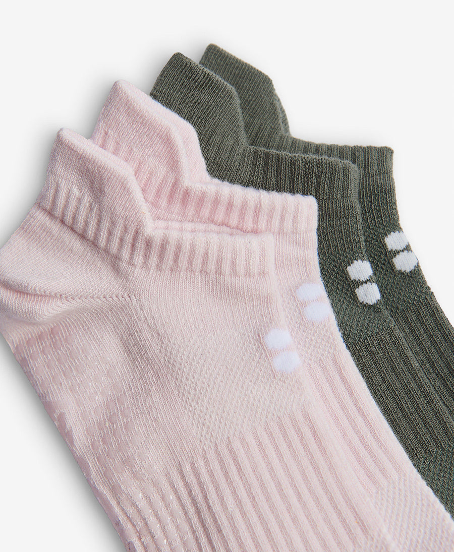 Barre Gripper Socks 2 Pack Sb6827 Repose-Pink