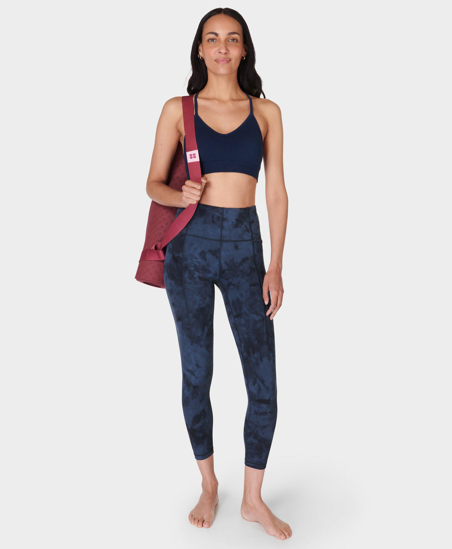 Super Soft Yoga Leggings Sb6916aa Navy-Blue-Spray-Dye