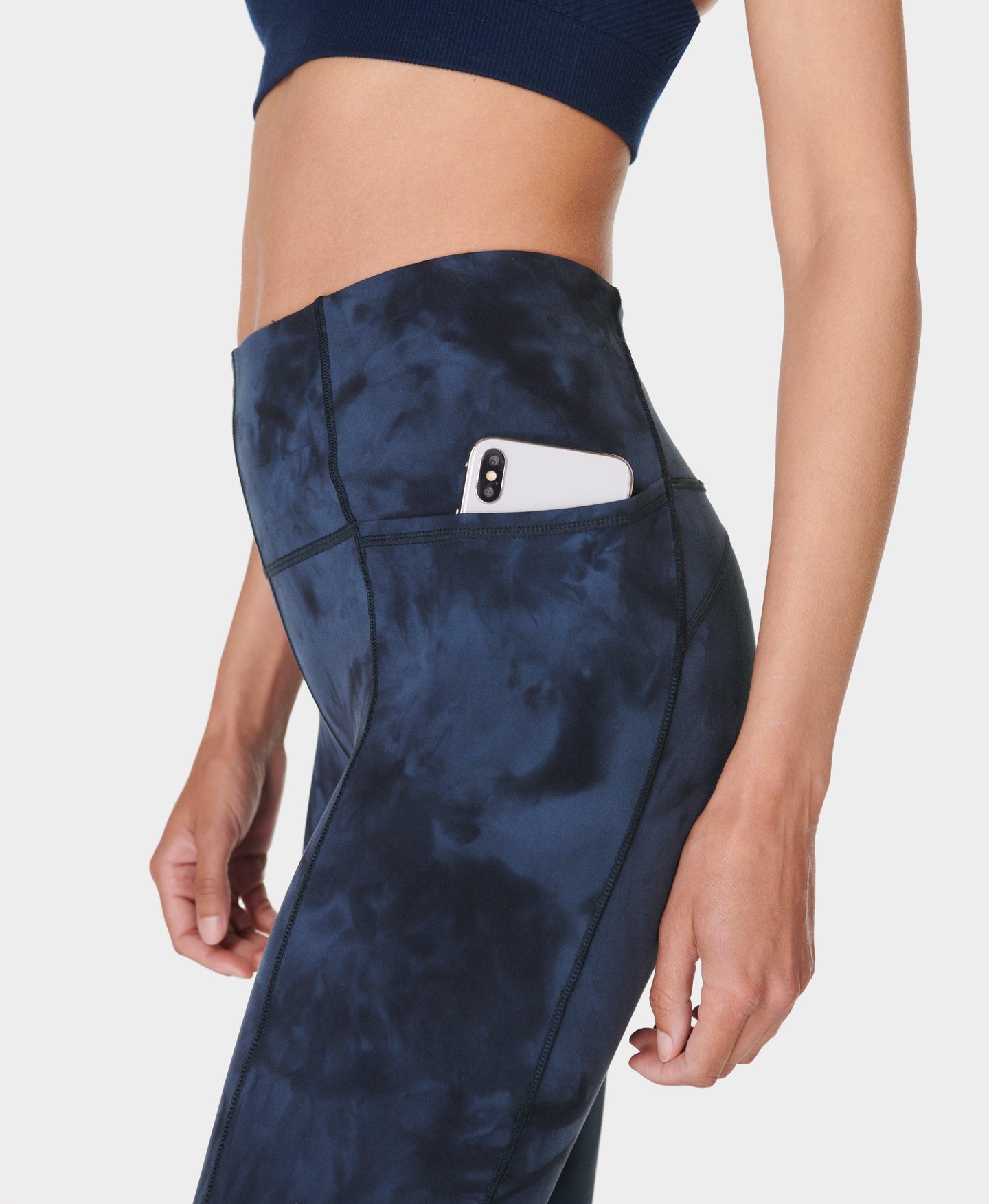 Super Soft Yoga Leggings Sb6916aa Navy-Blue-Spray-Dye