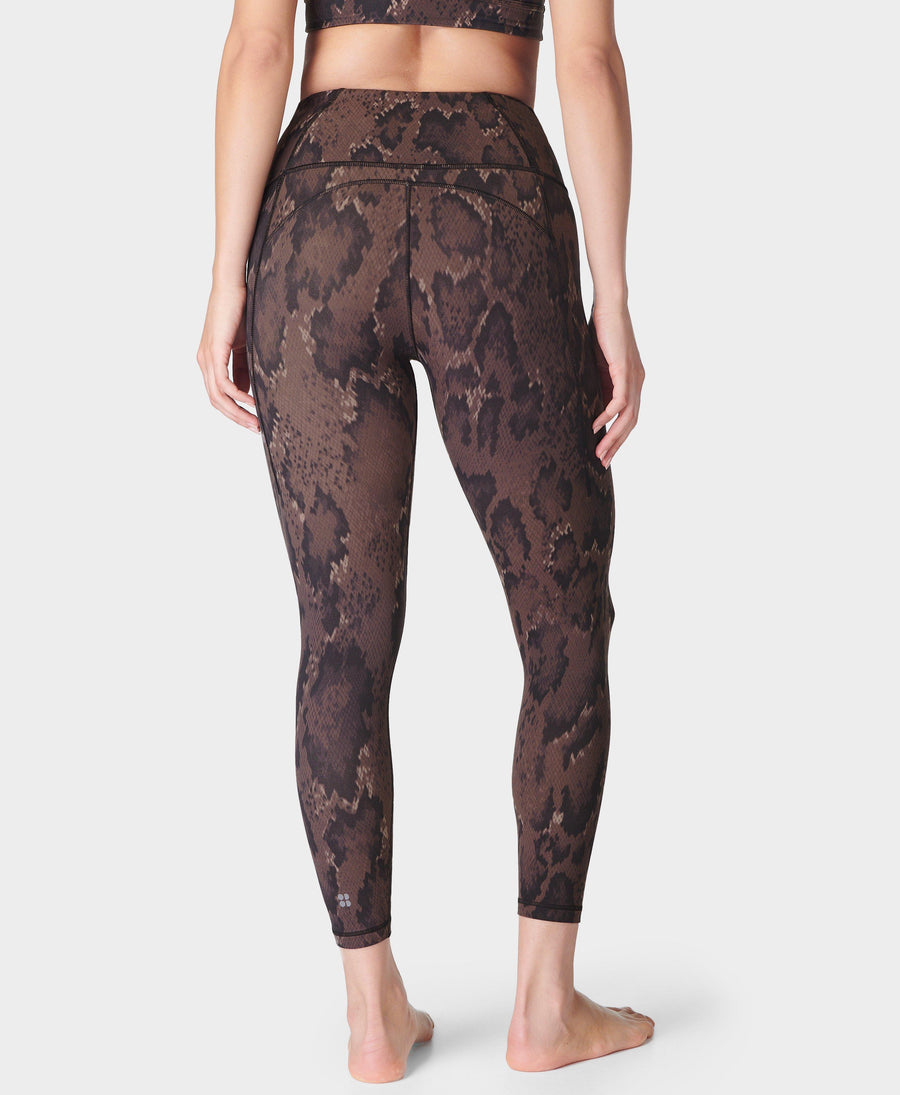 Super Soft 7/8 Yoga Leggings Sb6916a 78 Brown-Python-Print