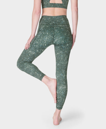 Super Soft 7/8 Yoga Leggings Sb6916a 78 Green-Multi-Speckle