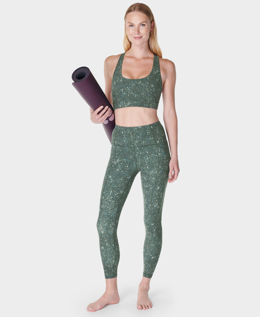 Super Soft 7/8 Yoga Leggings Sb6916a 78 Green-Multi-Speckle