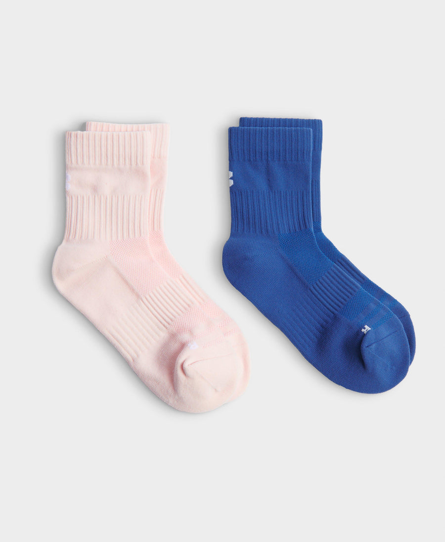 Crew Running Socks 2 Pack Sb8122 Repose-Pink