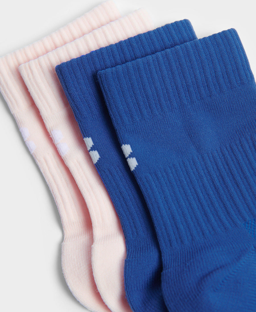 Crew Running Socks 2 Pack Sb8122 Repose-Pink