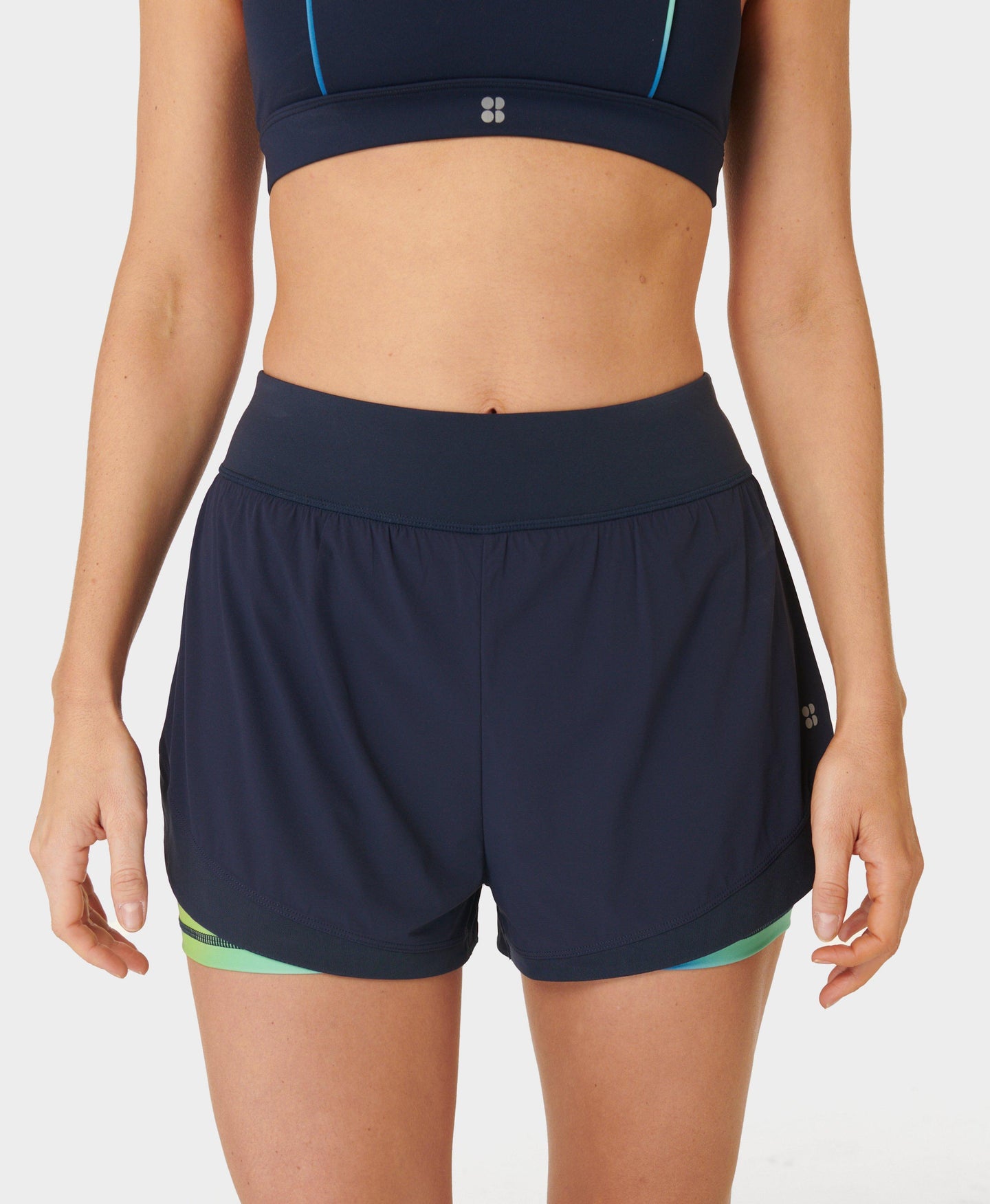 Tempo Run Shorts Print Sb8828aa Blue-Tropics-Gradien