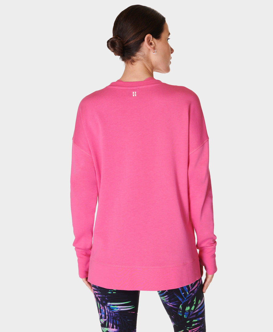 After Class Longline Sweatshir Sb8985 Camellia-Pink