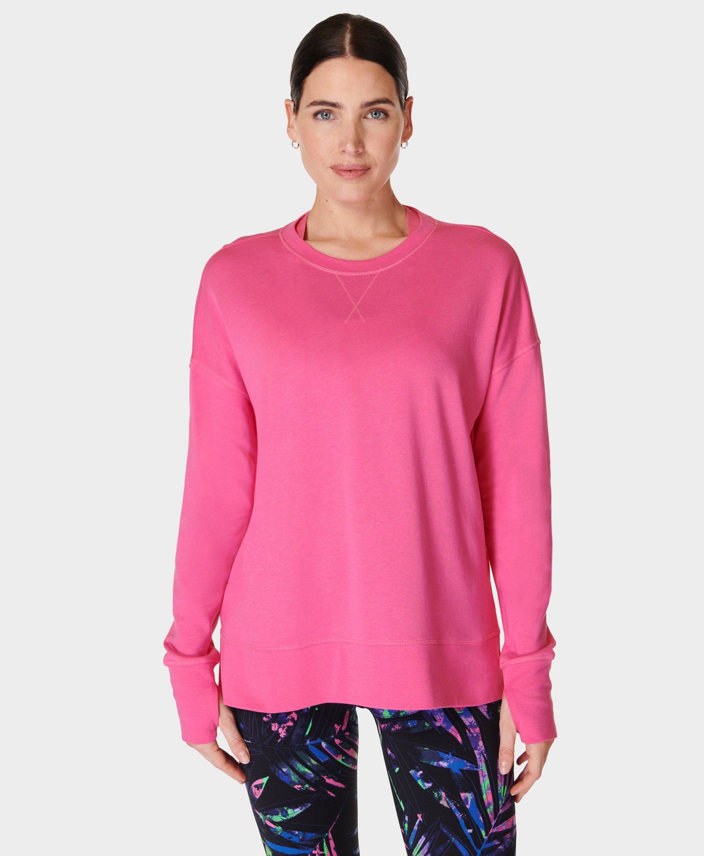 After Class Longline Sweatshir Sb8985 Camellia-Pink