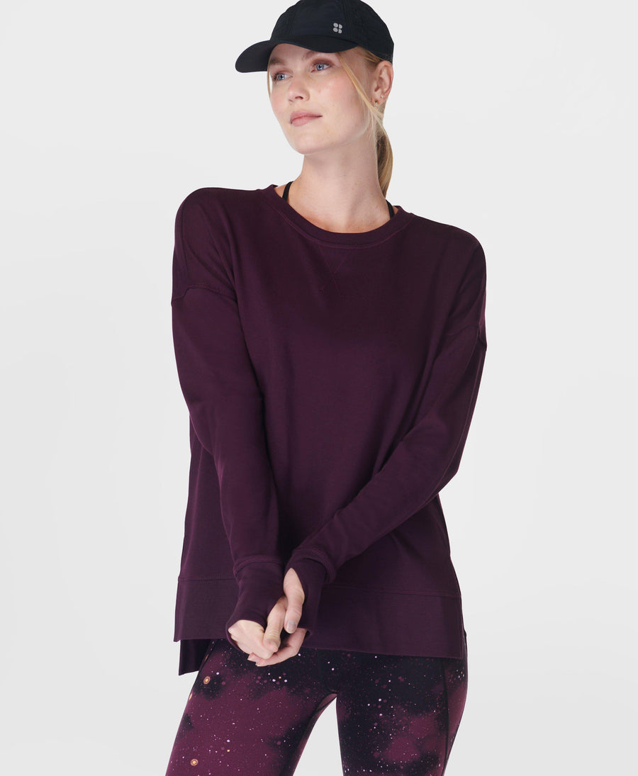 After Class Longline Sweatshir Sb8985 Midnight-Cherry-Purp