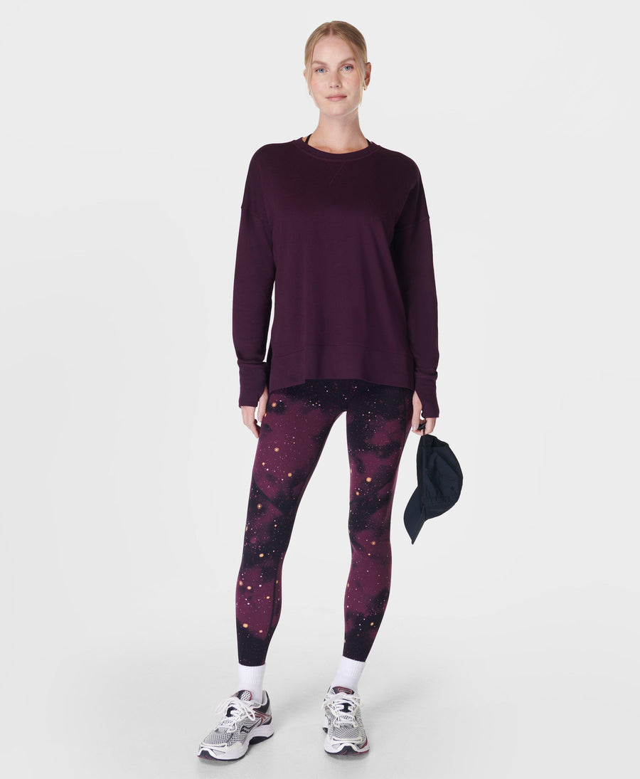 After Class Longline Sweatshir Sb8985 Midnight-Cherry-Purp