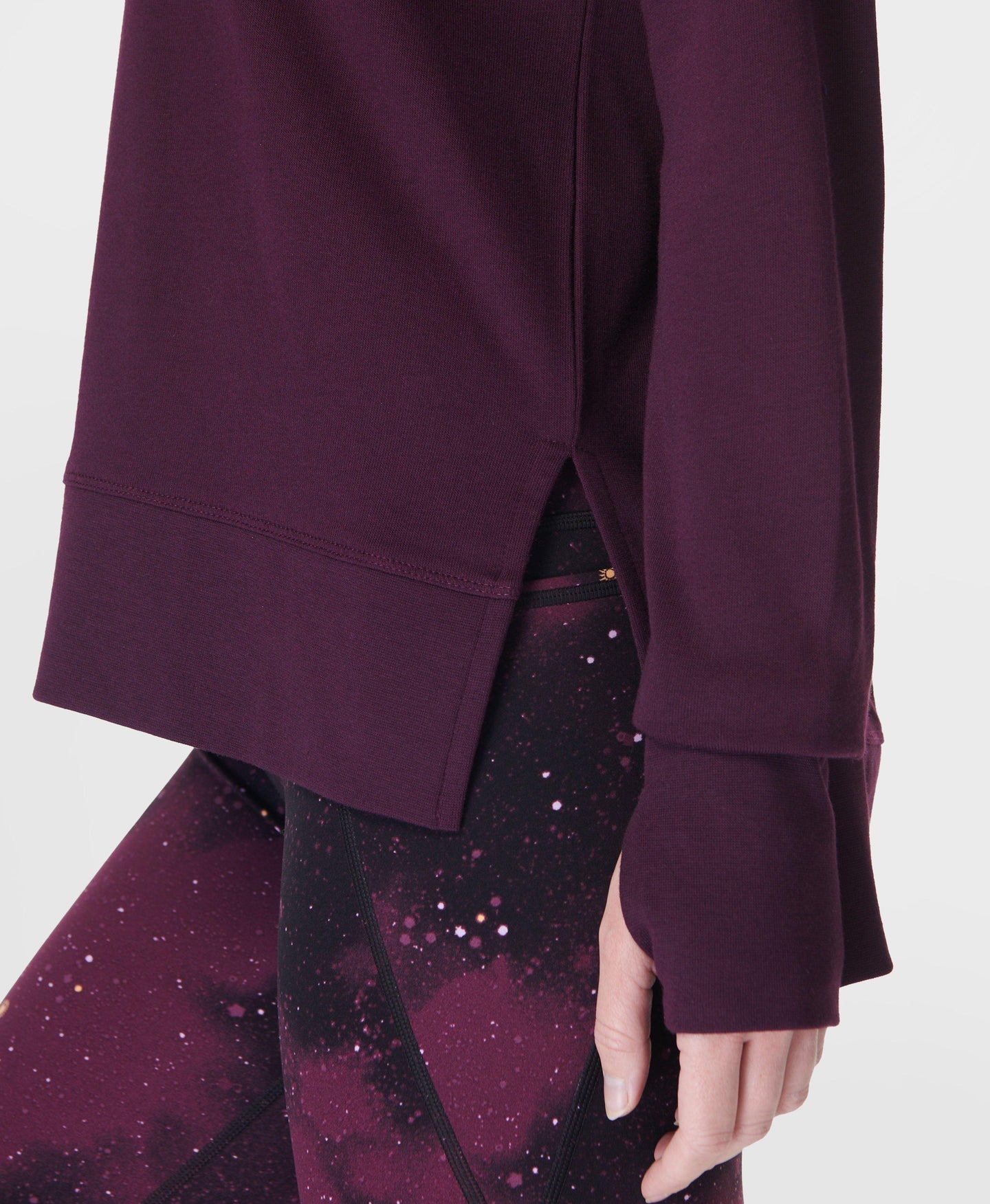 After Class Longline Sweatshir Sb8985 Midnight-Cherry-Purp