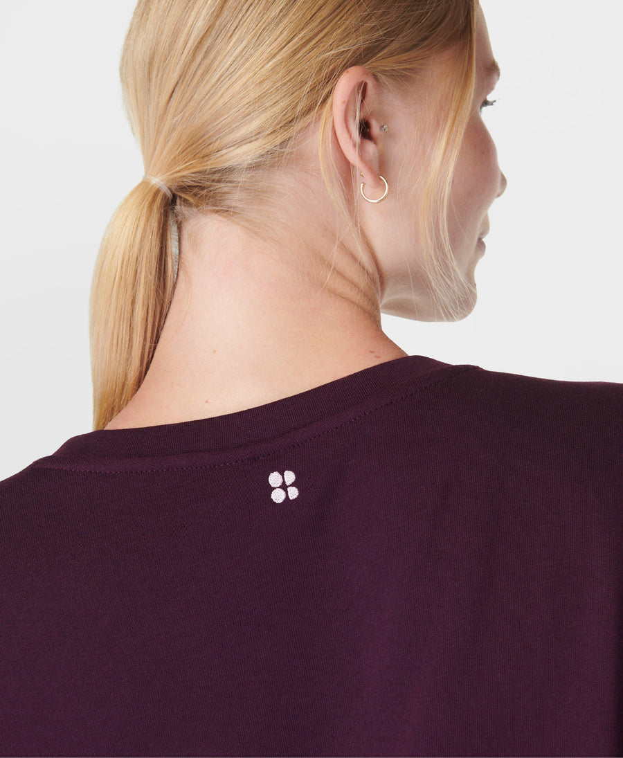 After Class Longline Sweatshir Sb8985 Midnight-Cherry-Purp