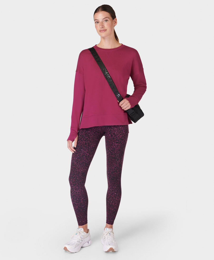 After Class Longline Sweatshir Sb8985 Ruby-Red