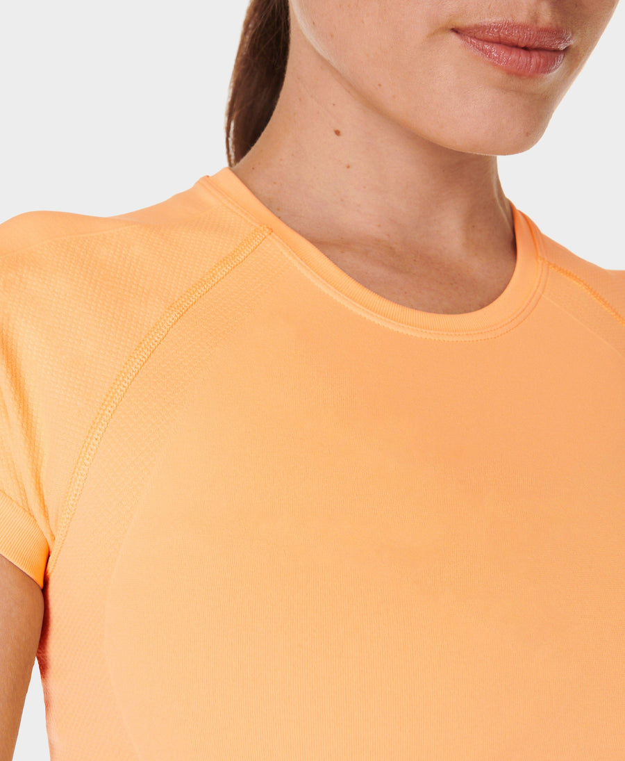 Athlete Crop Seamless Workout Sb8996 Sunny-Orange