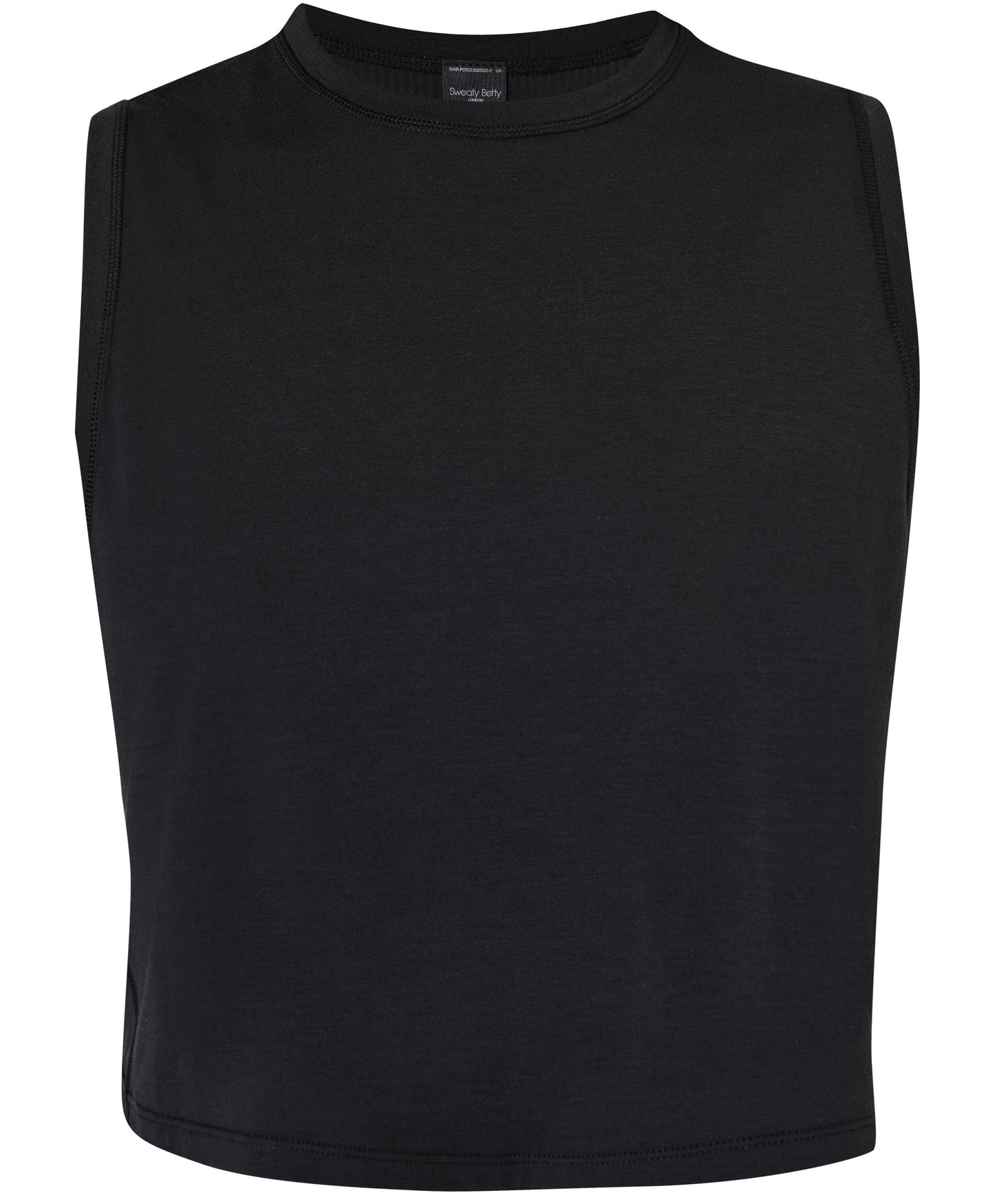 Breathe Easy Crop Muscle Tank Sb9083 Black