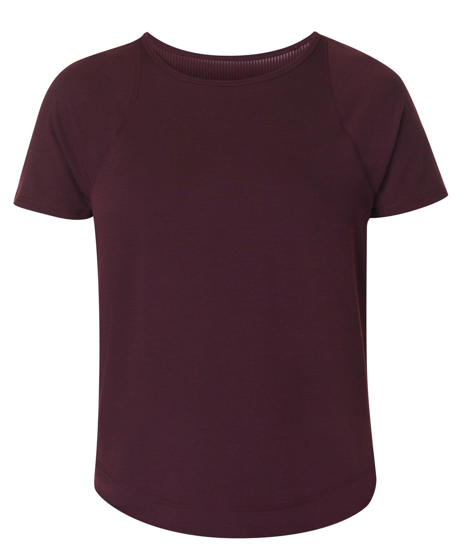 Breathe Easy Short Sleeve Top Sb9121 Midnight-Cherry-Purp