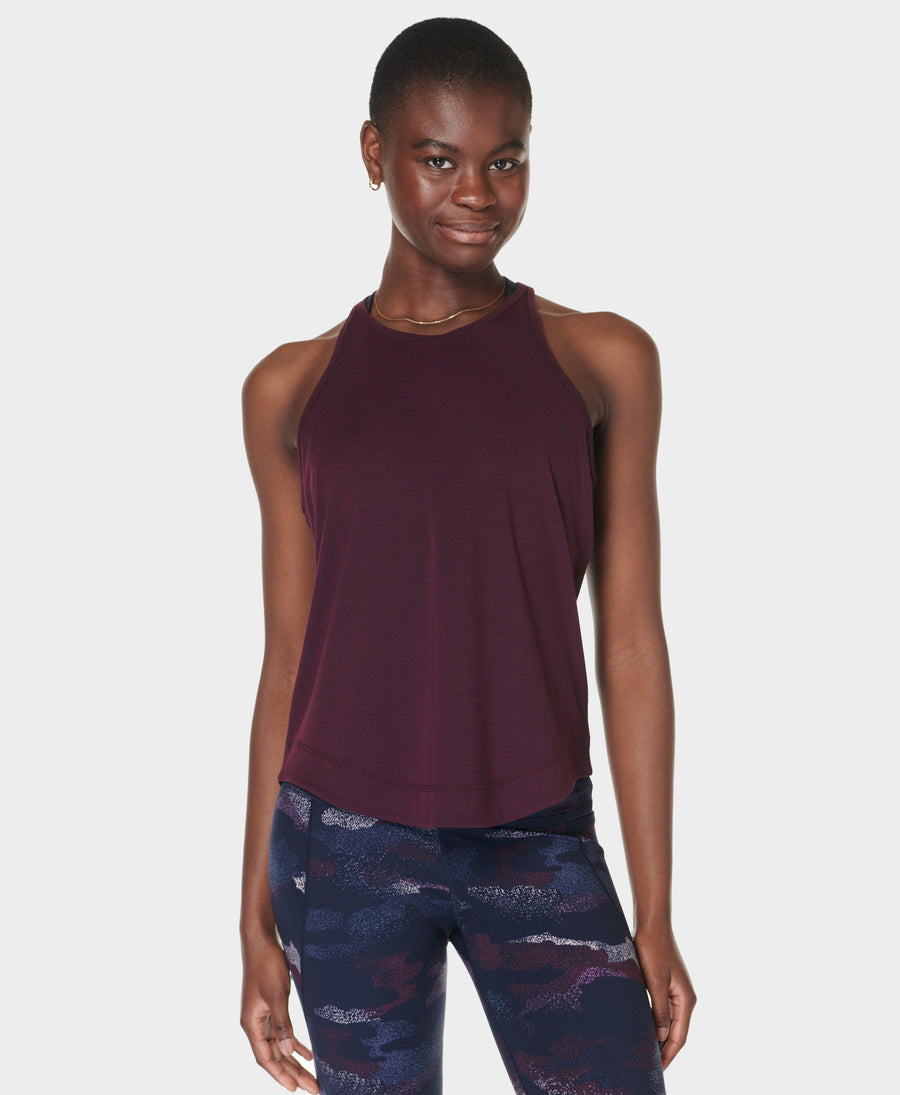 Breathe Easy Run Tank Top Sb9123 Midnight-Cherry-Purp