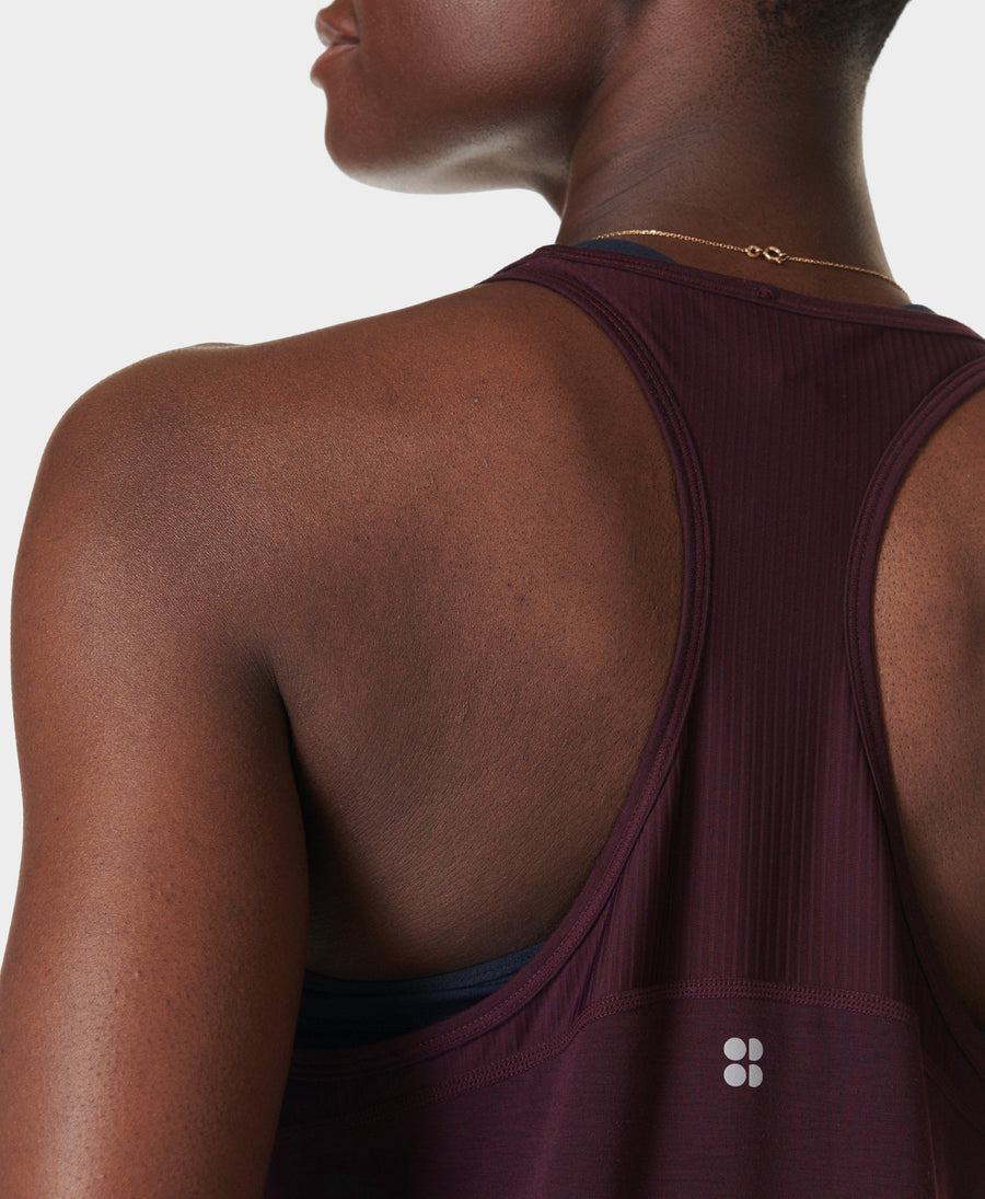 Breathe Easy Run Tank Top Sb9123 Midnight-Cherry-Purp