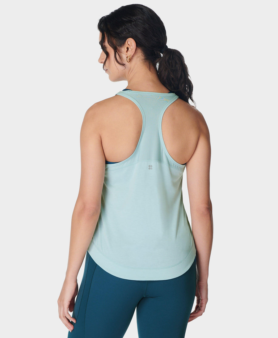 Breathe Easy Run Tank Top Sb9123 Muted-Teal-Blue