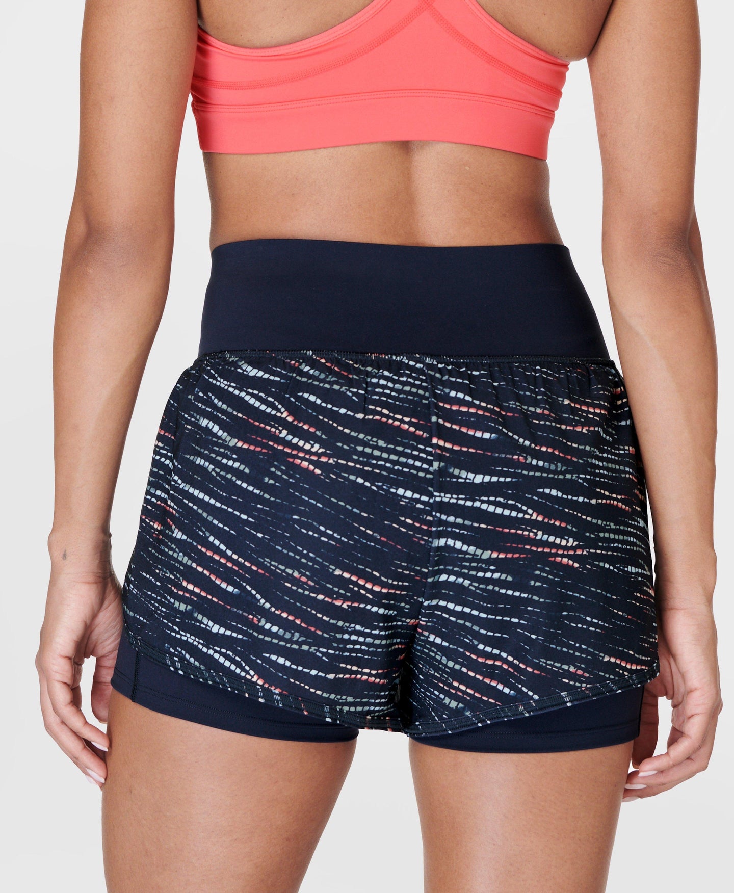 Stride Run Short Print Sb9292a Blue-Ripple-Tie-Dye