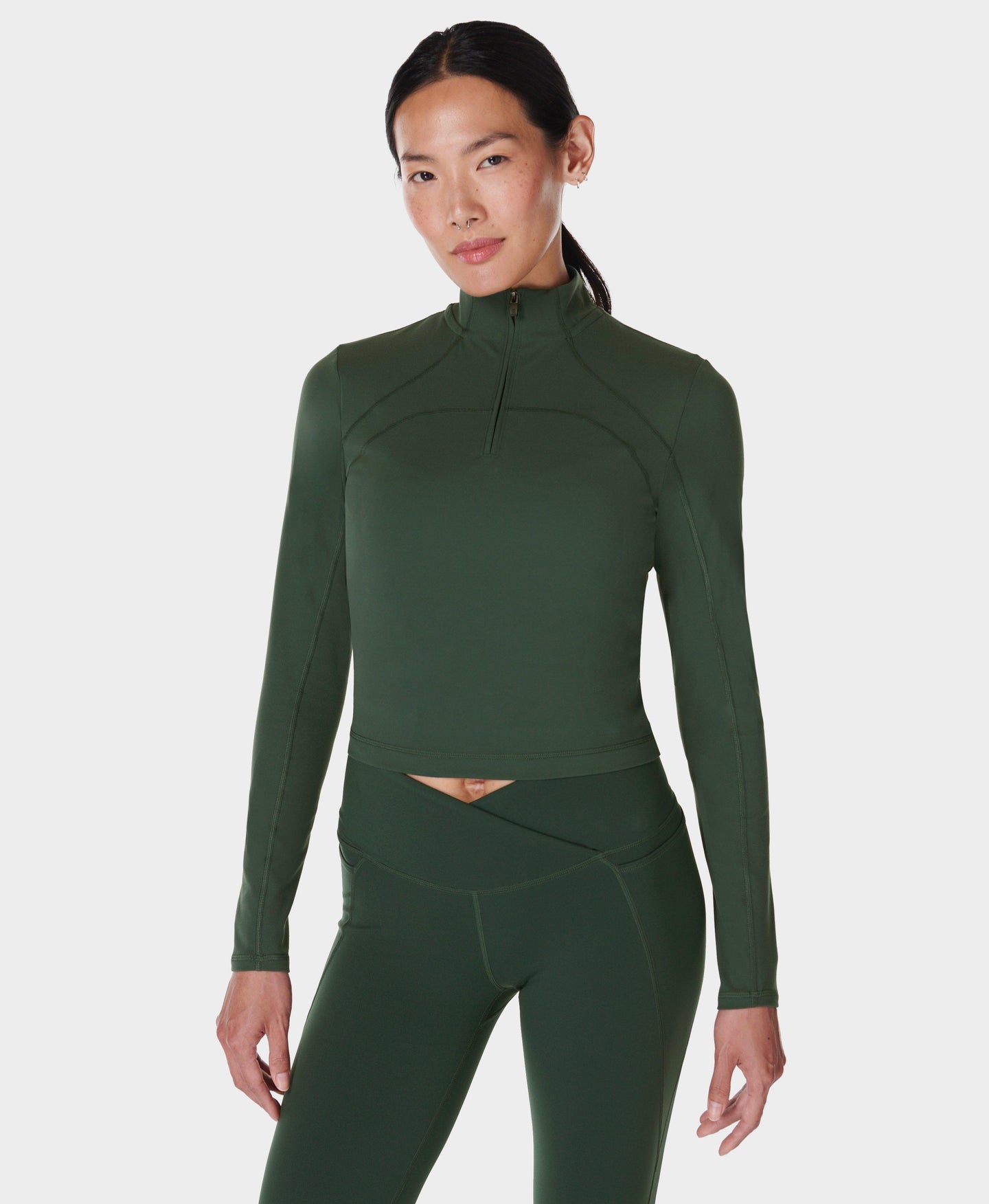 Super Soft Half Zip Sb9349 Trek-Green