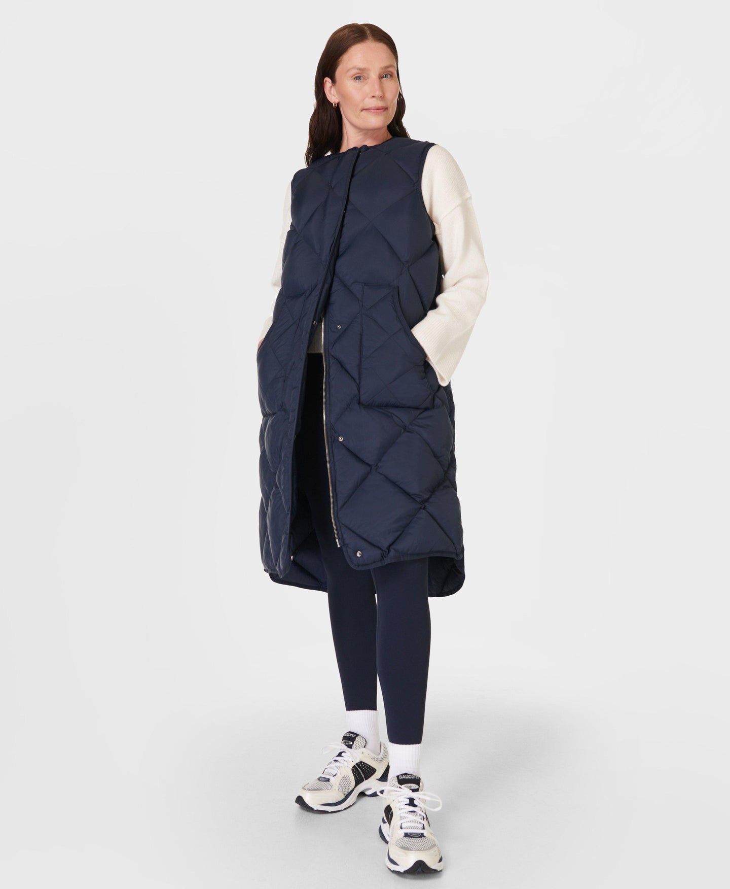 Downtown Quilted Vest Sb9378 Navy-Blue