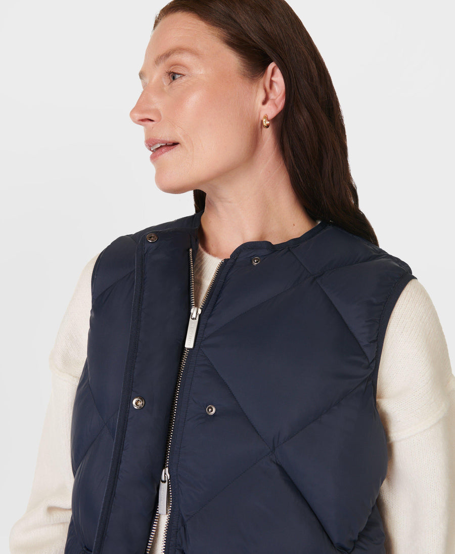 Downtown Quilted Vest Sb9378 Navy-Blue