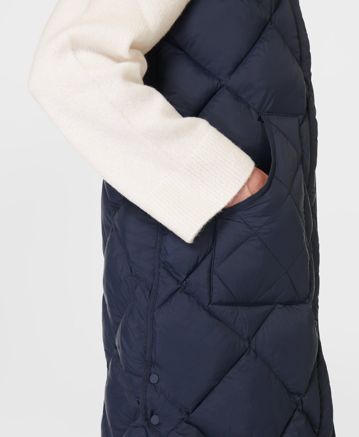 Downtown Quilted Vest Sb9378 Navy-Blue