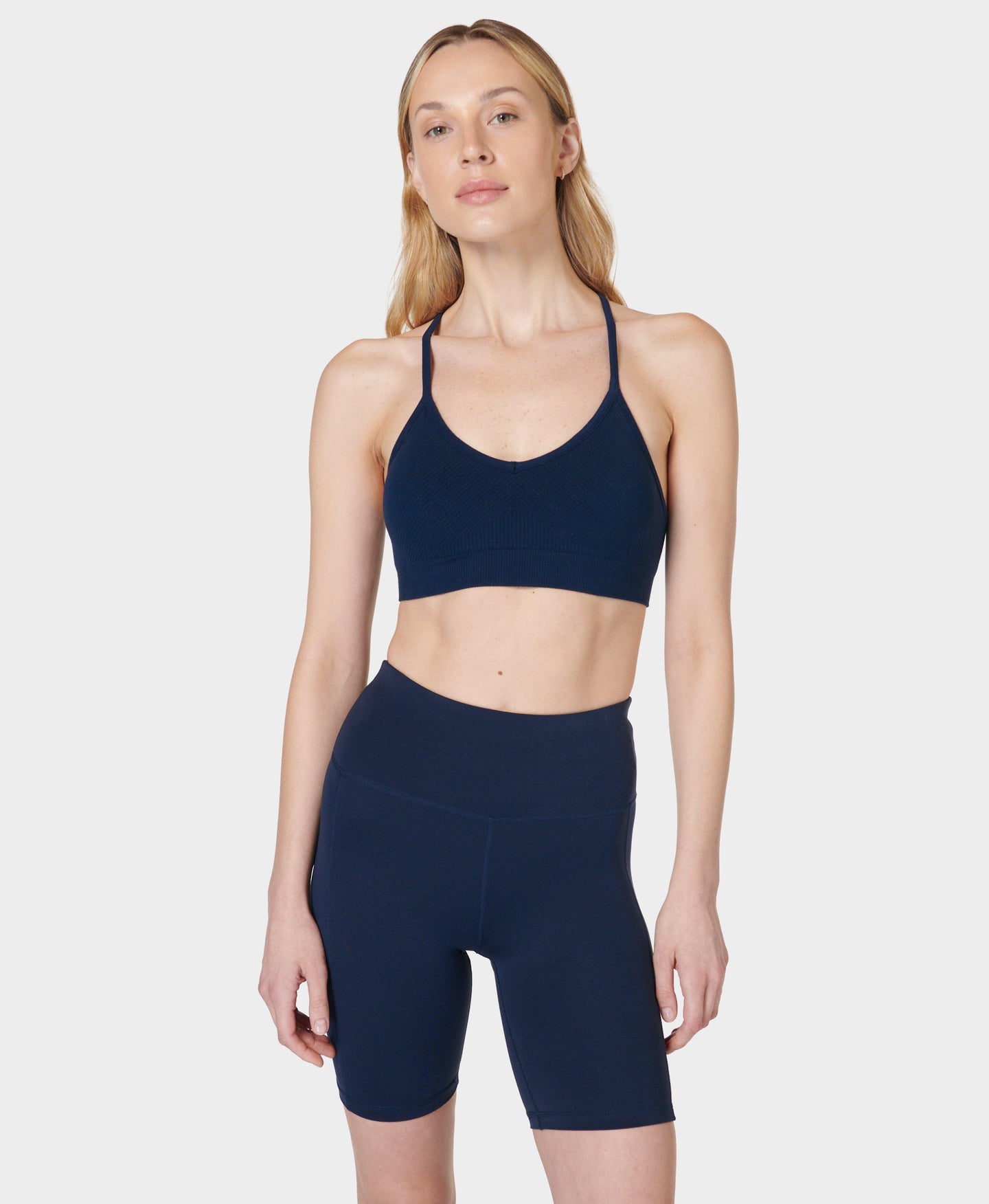 Mindful Flex Seamless Yoga Bra Sb9432 Navy-Blue