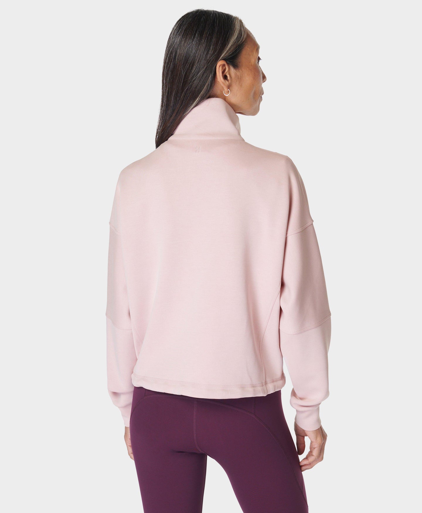 Sand Wash Funnel Neck Half Zip Sb9531 Pirouette-Pink