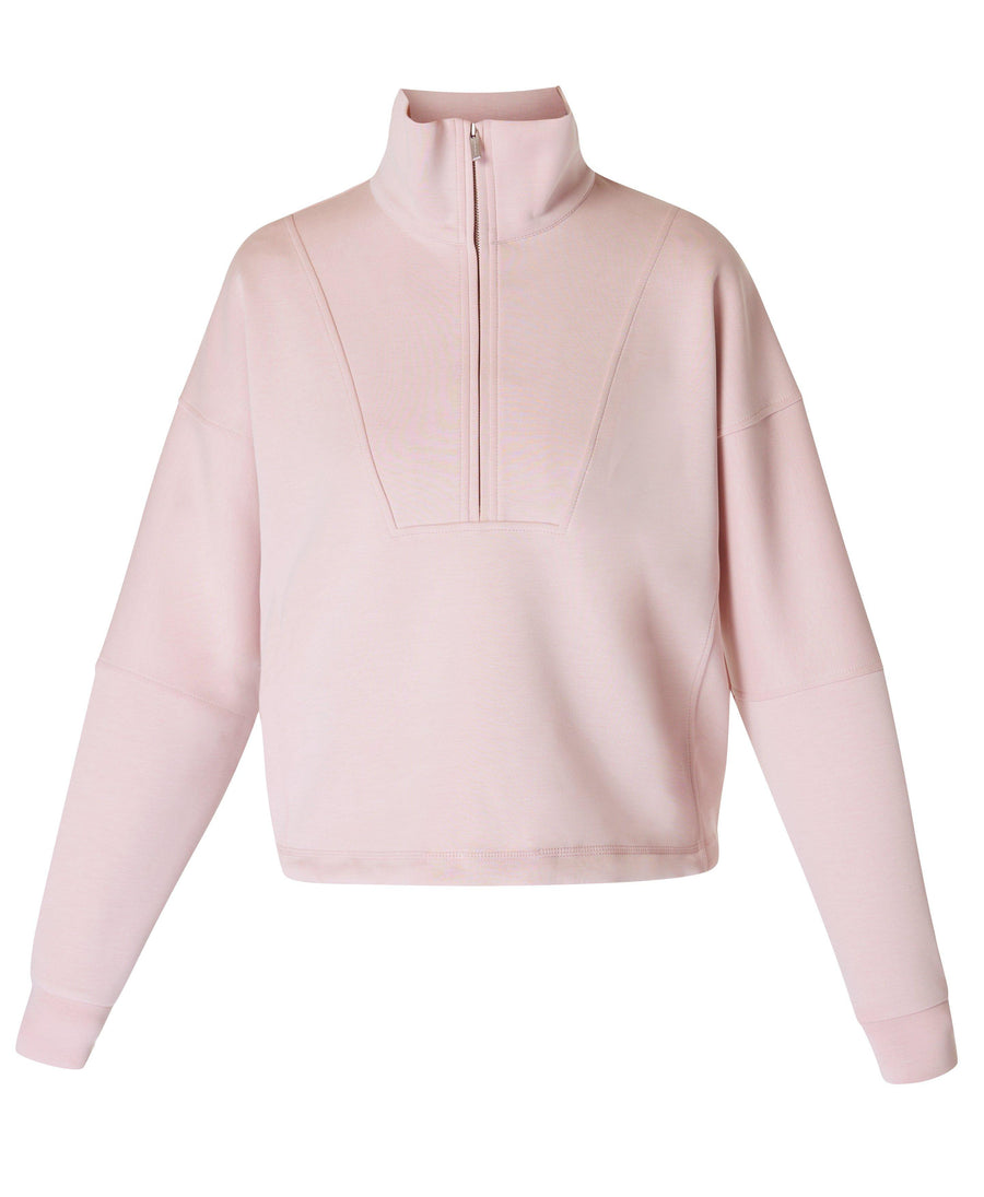 Sand Wash Funnel Neck Half Zip Sb9531 Pirouette-Pink