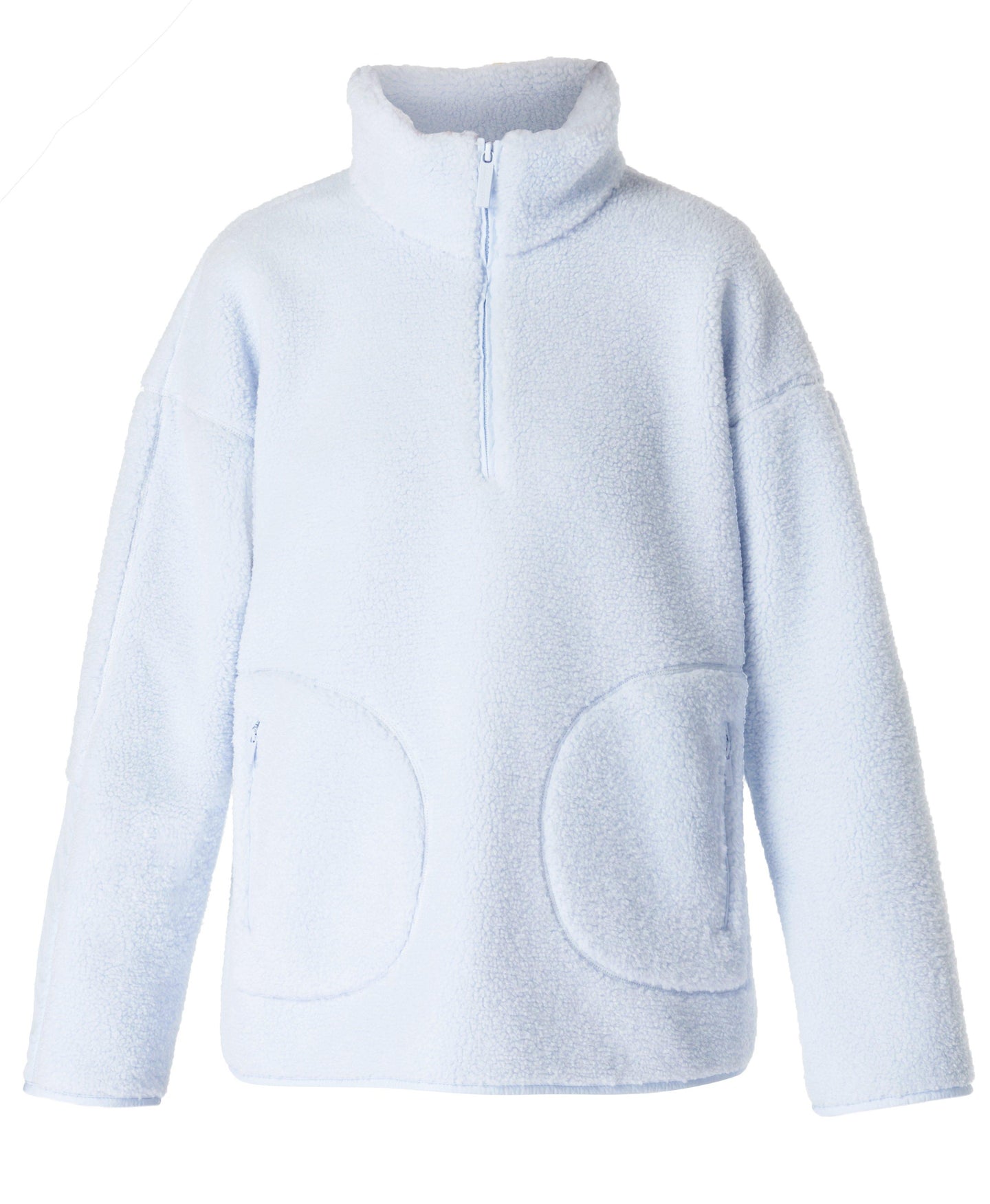 Plush Textured Half Zip Sb9535 Salt-Blue