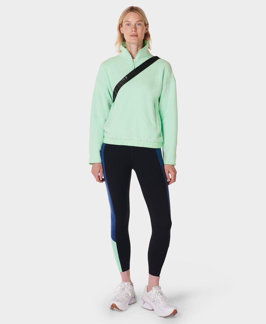 Mallow Half Zip Pullover Sb9539 Neo-Mint-Green