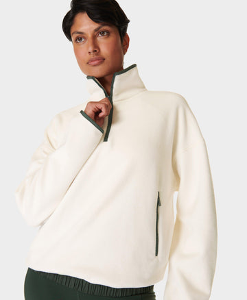 Mallow Half Zip Pullover Sb9539 Studiowhite-Trekgree