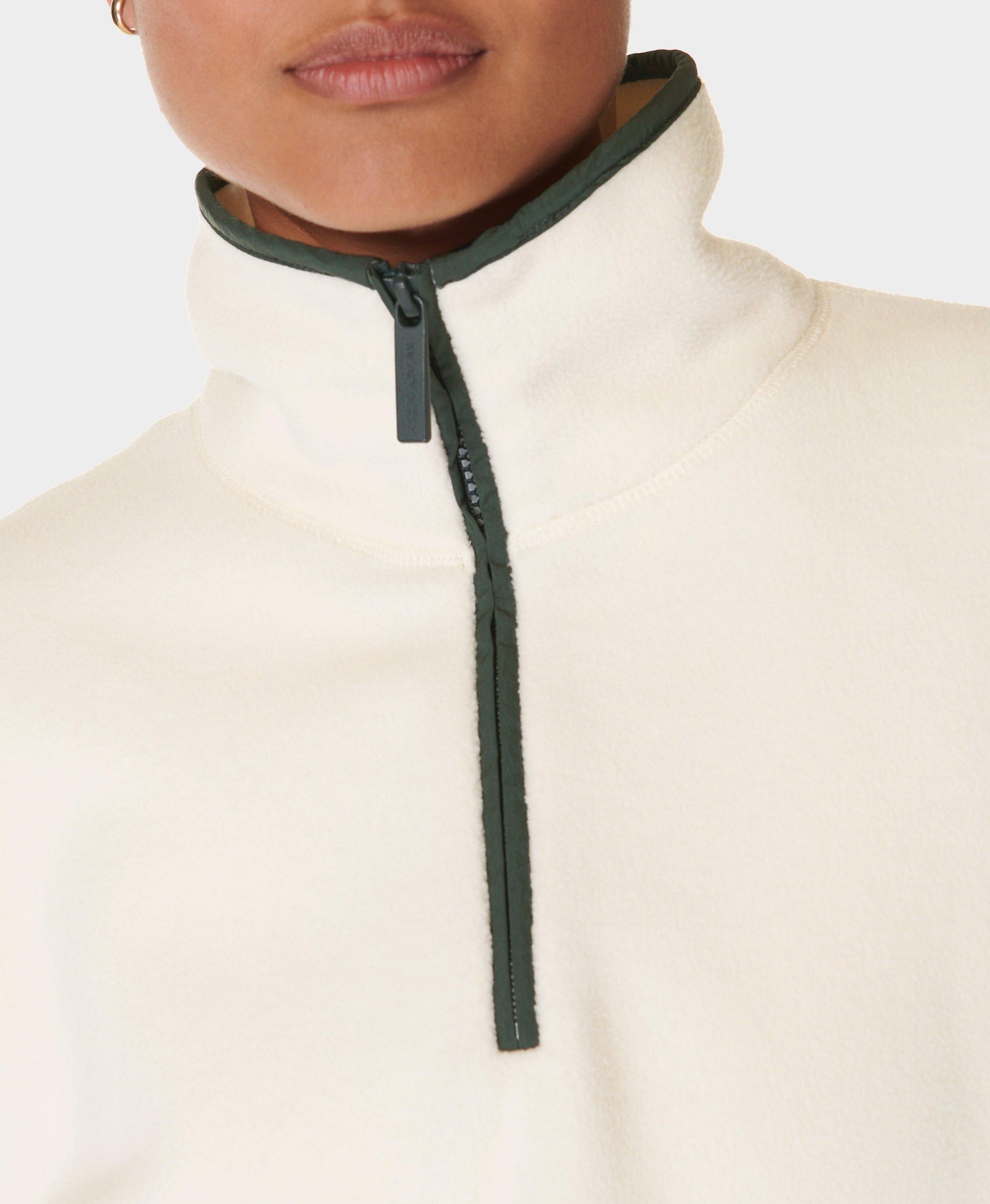 Mallow Half Zip Pullover Sb9539 Studiowhite-Trekgree