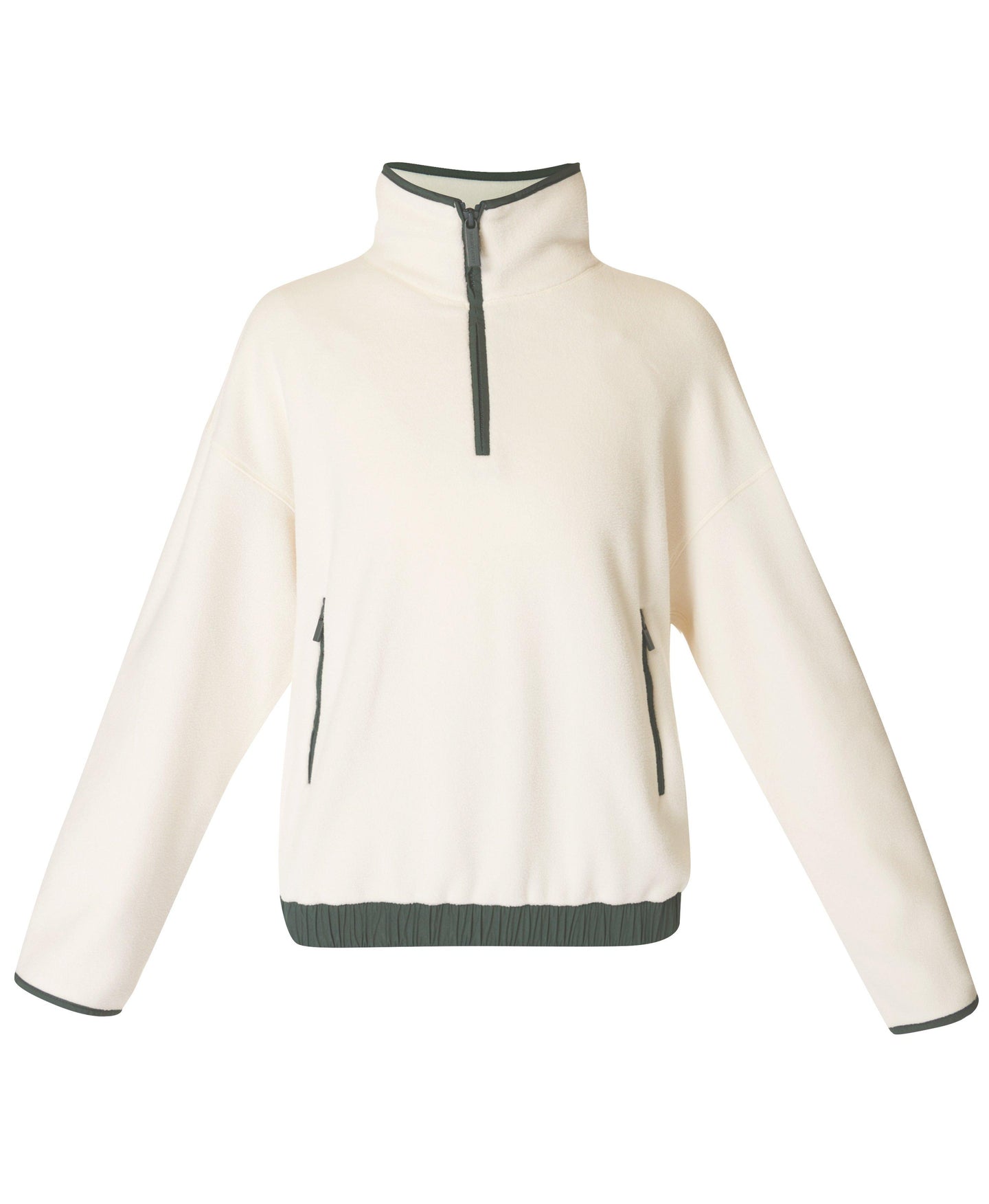 Mallow Half Zip Pullover Sb9539 Studiowhite-Trekgree