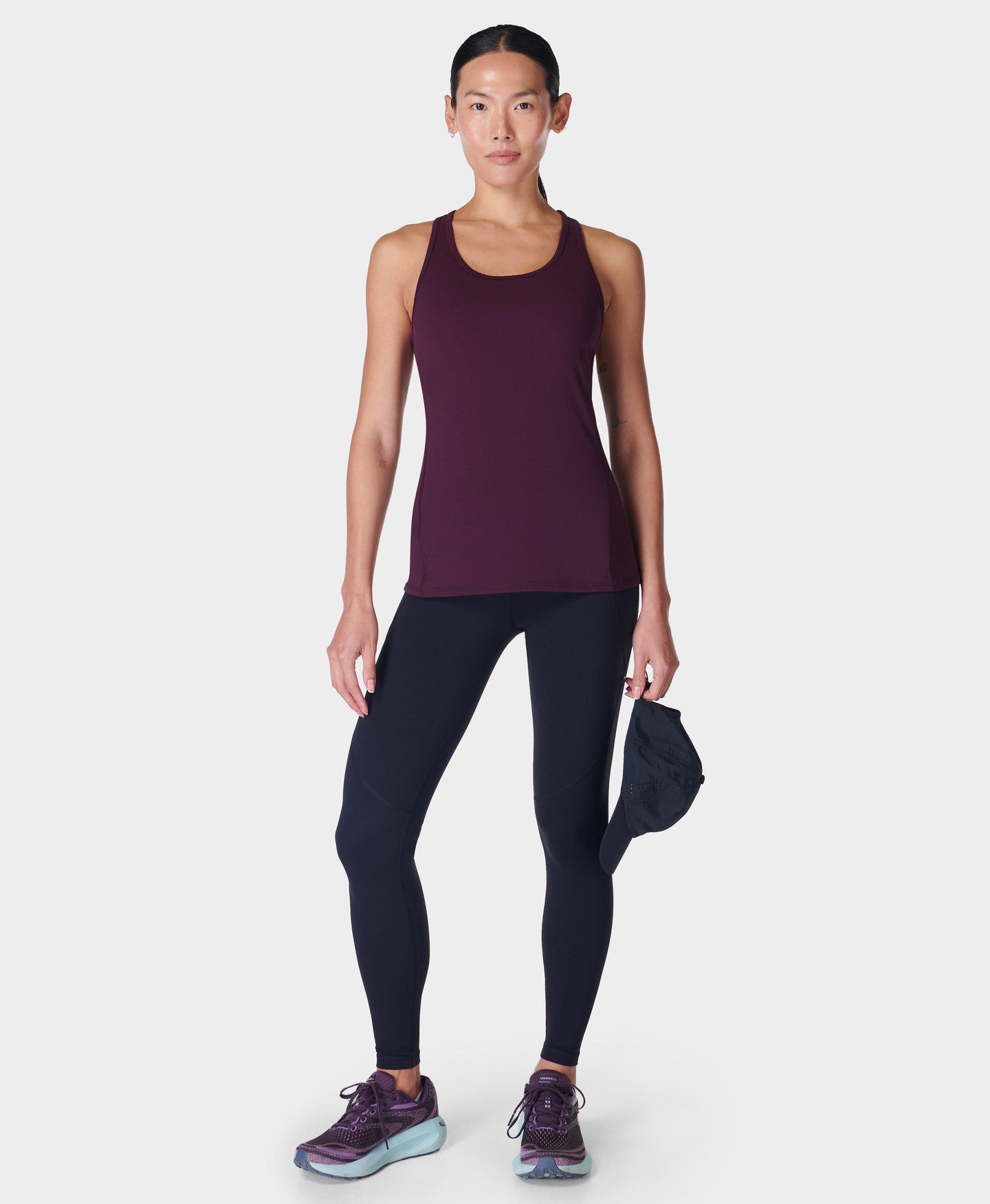 Power Medium Impact Gym Tank Sb9637 Midnight-Cherry-Purp