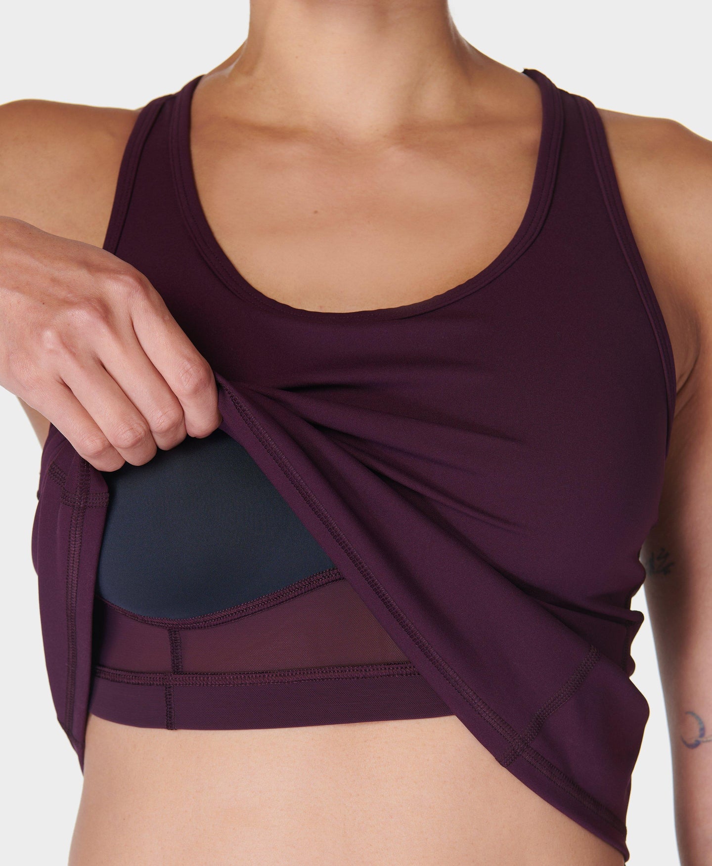 Power Medium Impact Gym Tank Sb9637 Midnight-Cherry-Purp