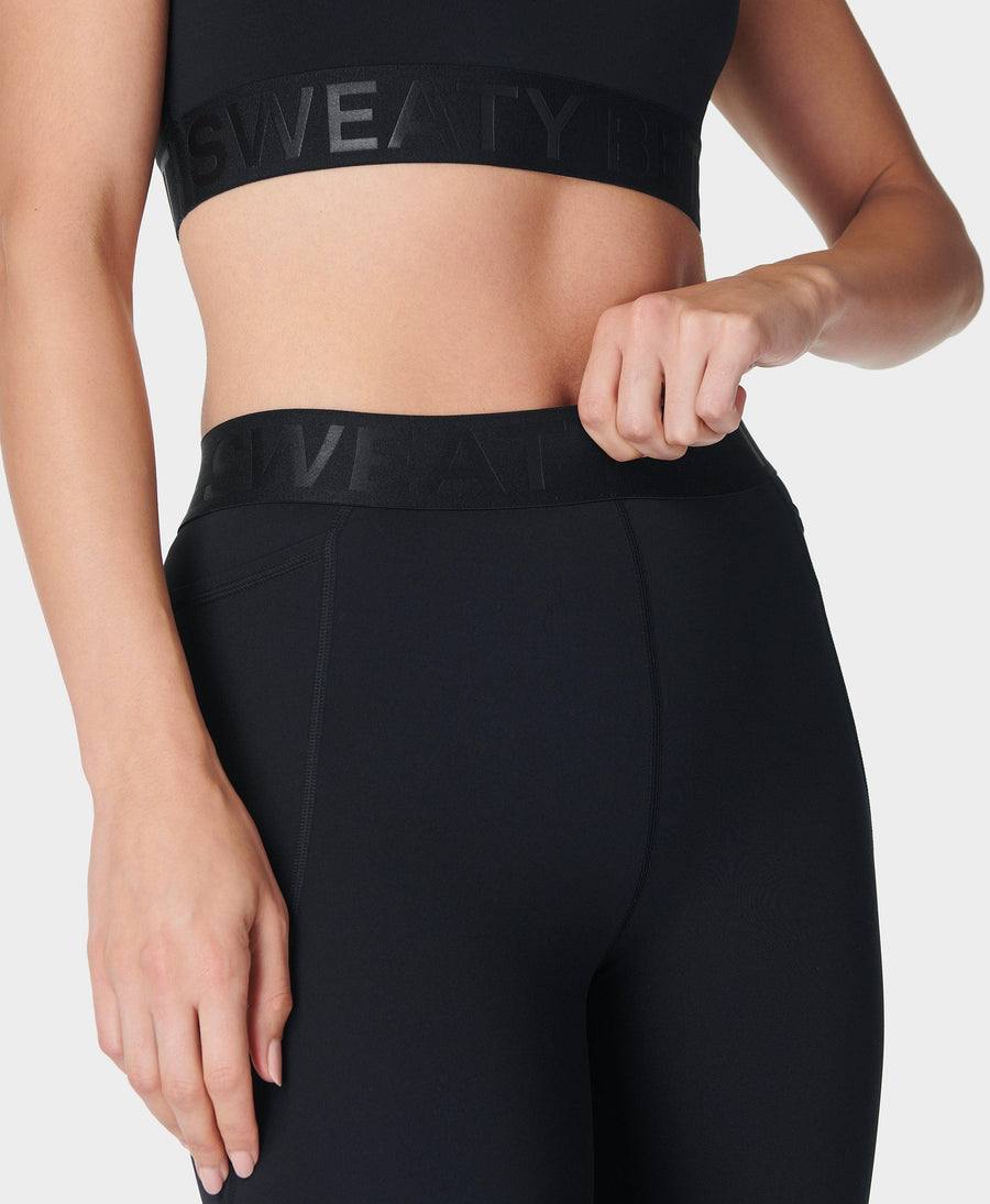 Power Elastic Waist Gym Leggin Sb9644 Black