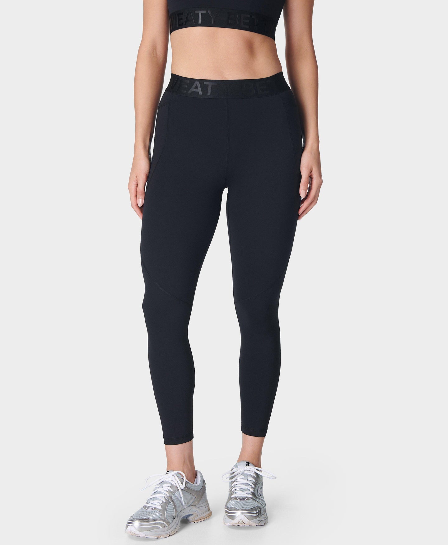 Power Elastic Waist Gym Leggin Sb9644 Black