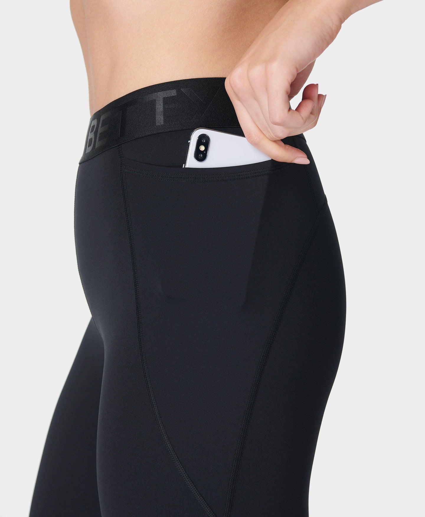 Power Elastic Waist Gym Leggin Sb9644 Black