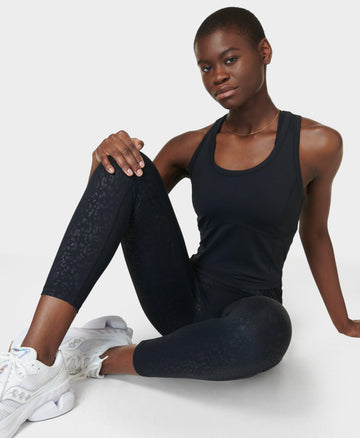 All Day Active Cropped Tank Sb9648 Black