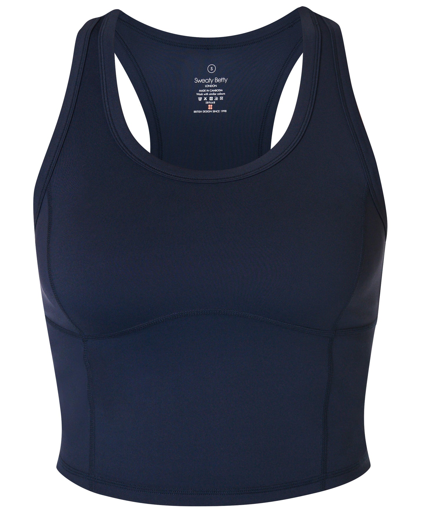 All Day Active Cropped Tank Sb9648 Navy-Blue