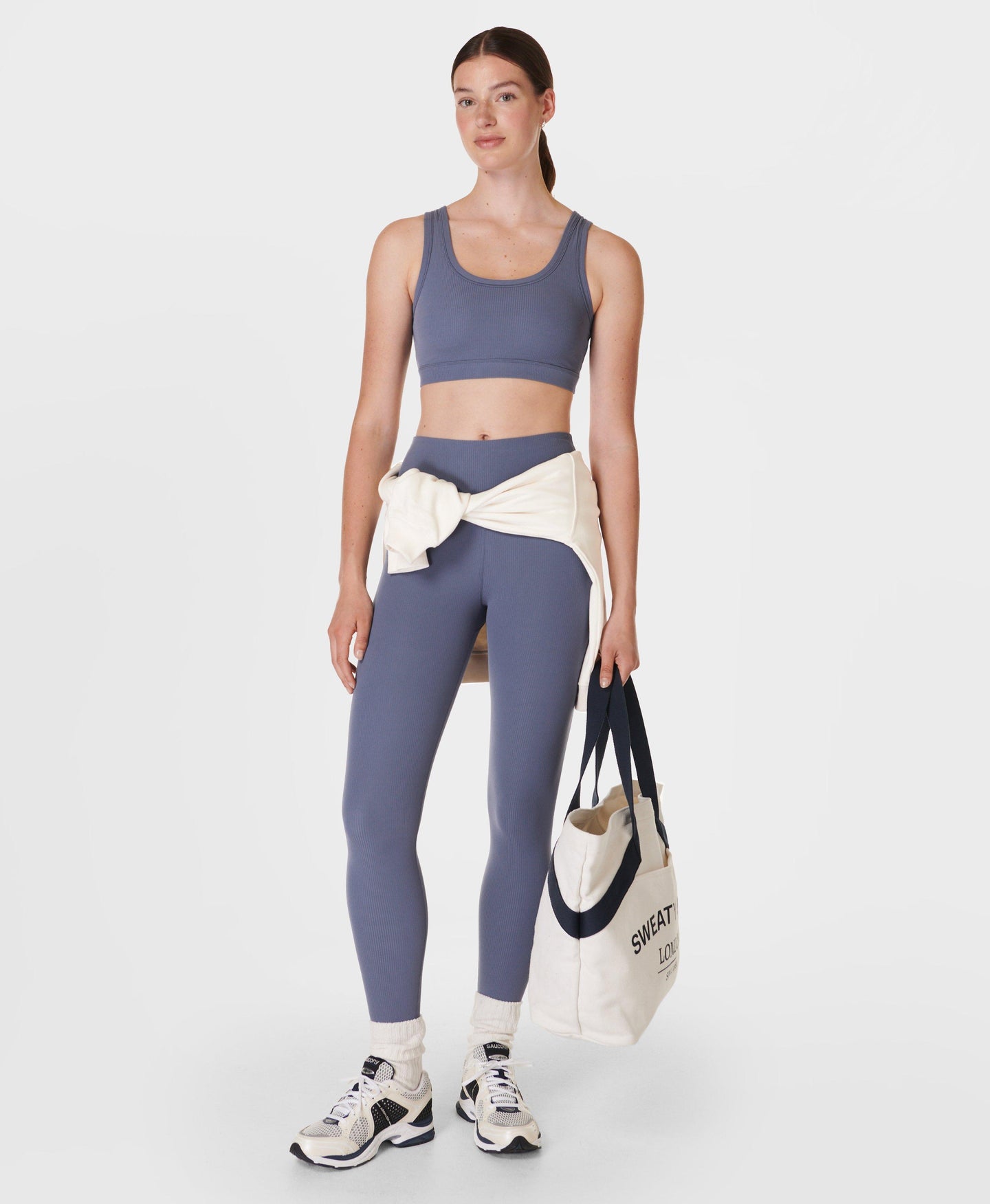 Glow Rib Leggings 7/8 Sb965078 Endless-Blue